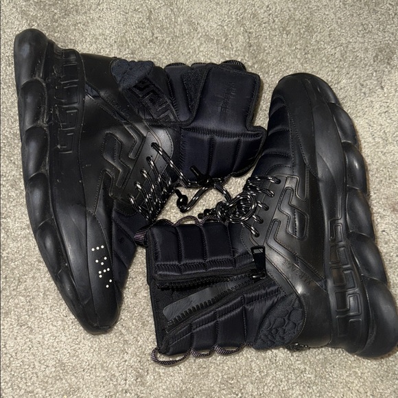 AUTHENTIC Men´s Versace Black Men´s High-Top Boots,All Products : American Fashion Style Bags On Sale